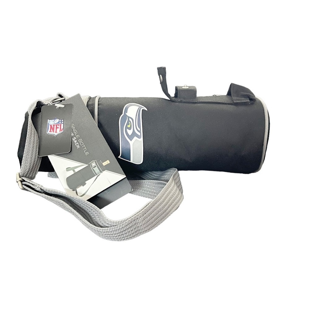 NWT Insulated Single Bottle Wine Sack Adjustable Strap Seattle Seahawks NFL